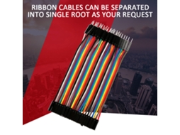 Laxiscreed Conjunto De Fios Jumper Coloridos Para Breadboard Com Conectores Macho-fêmea De 40 Pinos