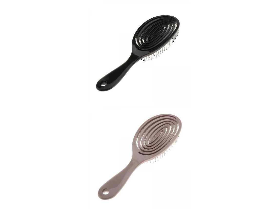Pacote Com 2 Pentes De Cauda Elysve Em Plástico Com Estrutura Ventilada Para Separar Mechas E Fazer Risca