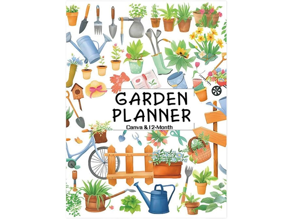 Livro De Planejamento De Jardim Para 12 Meses, Diário De Jardinagem, Jardins, Varandas, Paisagens E Cozinhas