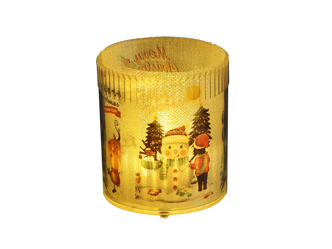 Laxiscreed Taça De Luz De Natal Com Pilhas, Decoração Iluminada Com Boneco De Neve