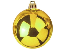 Bola de Natal EUROPALMS 4 Peças (Dourado - 10 cm)
