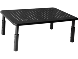 Suporte Ajustável de Ferro para Monitor Computador, Base Estável com Armazenamento Multifuncional Mesa, Design