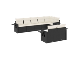 Garden Sofa Set, Garden Sofa Sets Vidaxl Preto Rattan / Vime (n/a)