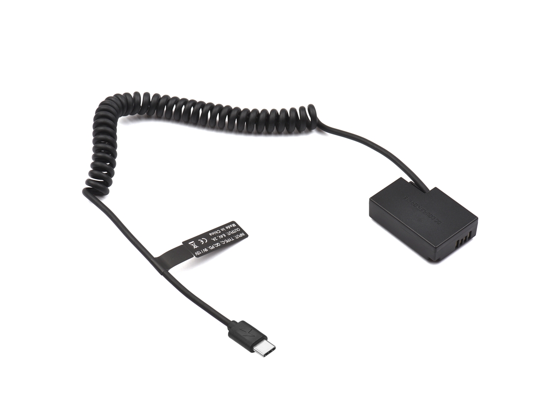 Dr-e18 Canon Adaptador De Batería Falsa Dc Com Conexão Type-c Para Câmeras
