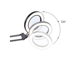 Lampa De Mesa Led Com Lupa E Braço Giratório Laxiscreed Para Iluminação Precisa E Ajustável