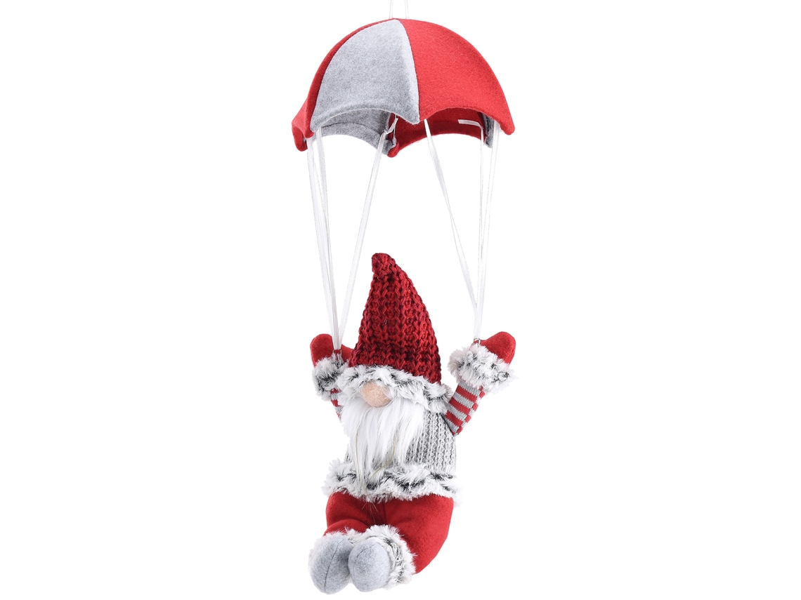 Decoração de Natal com Papai Noel sem rosto na janela LAXISCREED