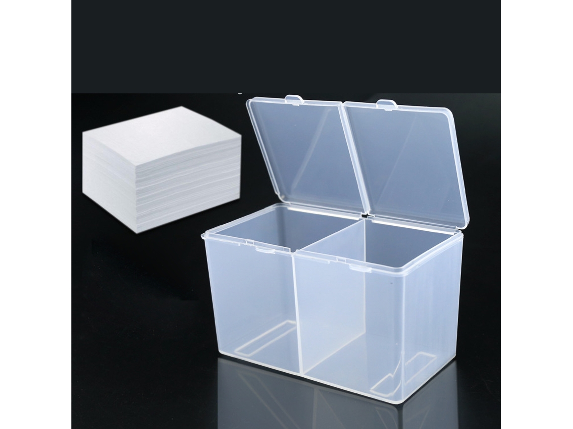 Caja De Armazenamento De Almofadas De Algodão Transparente Com 2 Compartimentos Para Casa Escritório Escola