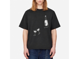 Camiseta Rockinstone Vino For Two Black Lauren Emmett Art, estilo único de designer.