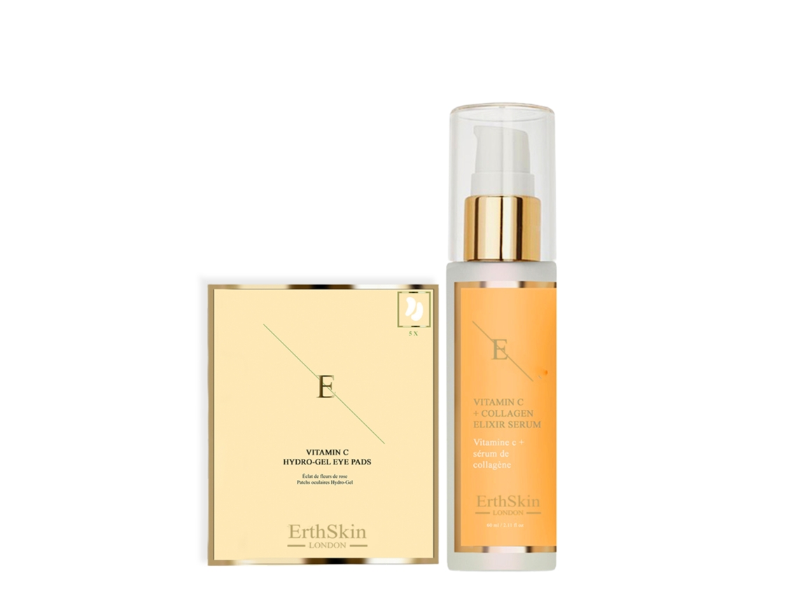 Soro Elixir de Vitamina C + Colágeno 60ml + 5 compressas de hidrogel para os olhos com vitamina C