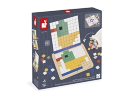 Brinquedo Educativo Janod Mosaico, Simetria E Codificação Jogo De Madeira