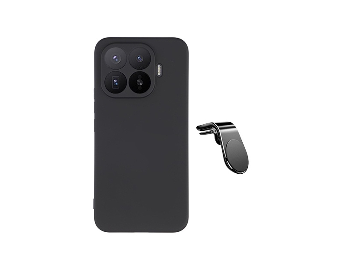 Kit Suporte De Carro Magnético L Capa Proteção Silicone Gift4me Para Xiaomi 17t 5g - Preto