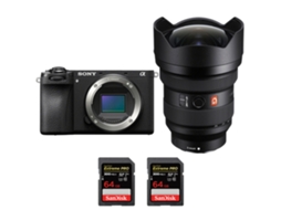 A6700 + Fe 12 24mm F/2.8 Gm + 2 Sandisk 64gb Uhs ii 300mb/s Máquina Fotográfica Híbrida + Ebook “20 Dicas para Fotos Que Impressionam” SONY