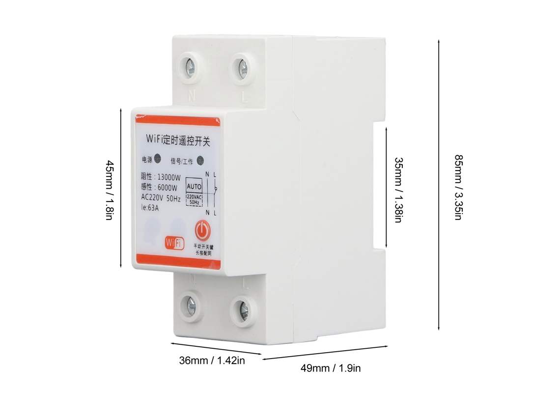 Interruptor De Tempo Wifi Para Tuya (controle Remoto, Temporização)