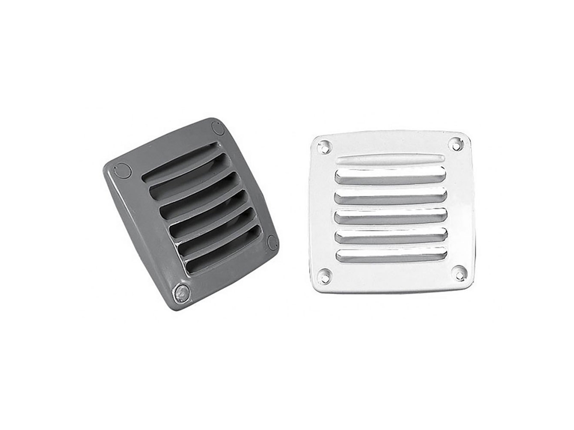 Grade de Ventilação Quadrada Prateado 92 X 92 Mmplastimo