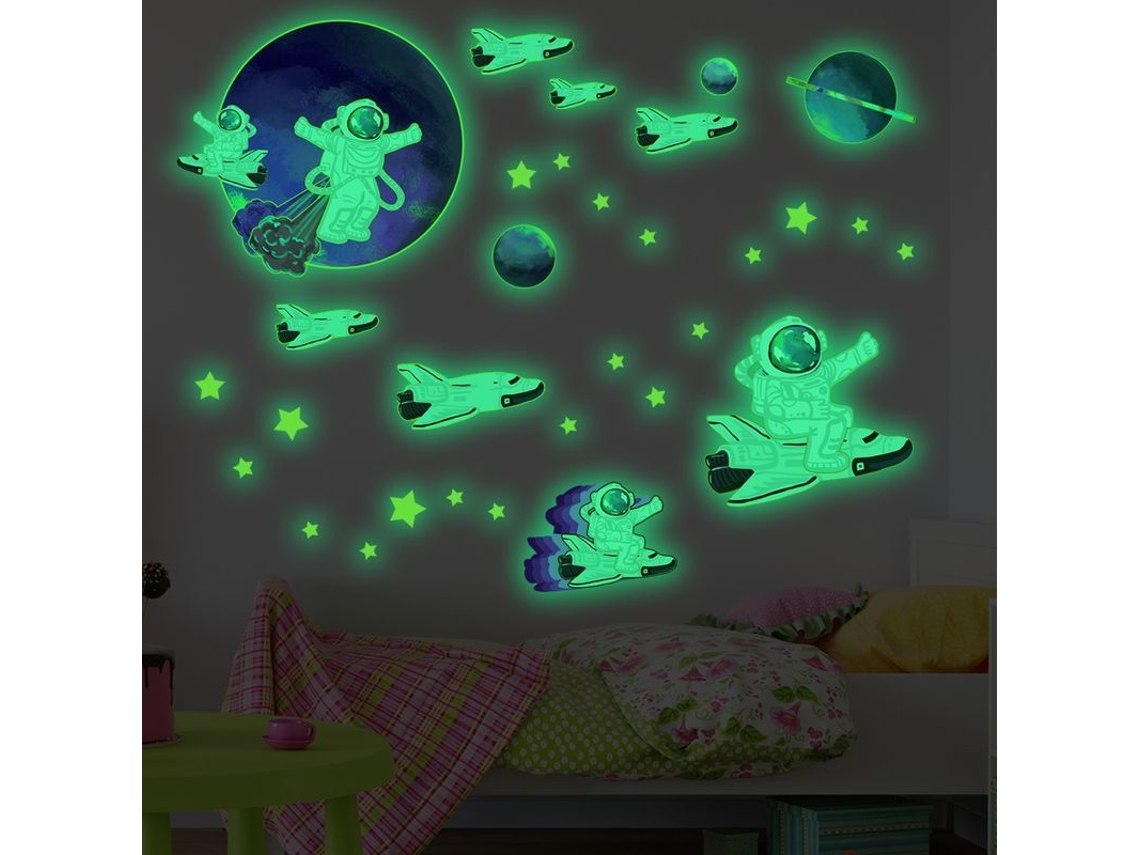 Calcomanías De Techo Estrella Luminosa-fluorescente, Decoración Arcoíris Para Habitación Niña