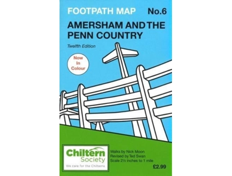 Livro Chiltern Society Footpath Map No. 6 - Amersham and the Penn Country de Nick Moon (Inglês)