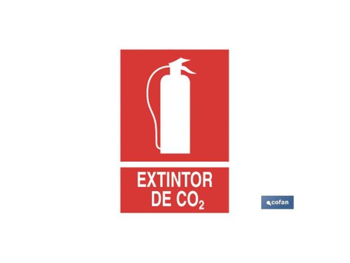 Señal luminiscente 210x148mm. extintor co2