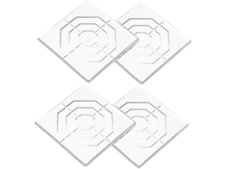 Toddmomy Conjunto De 4-protetores Antiderrapantes, Alta Aderência, Para Pés De Móveis, Em Couro Pu Branco, Para Mesas E