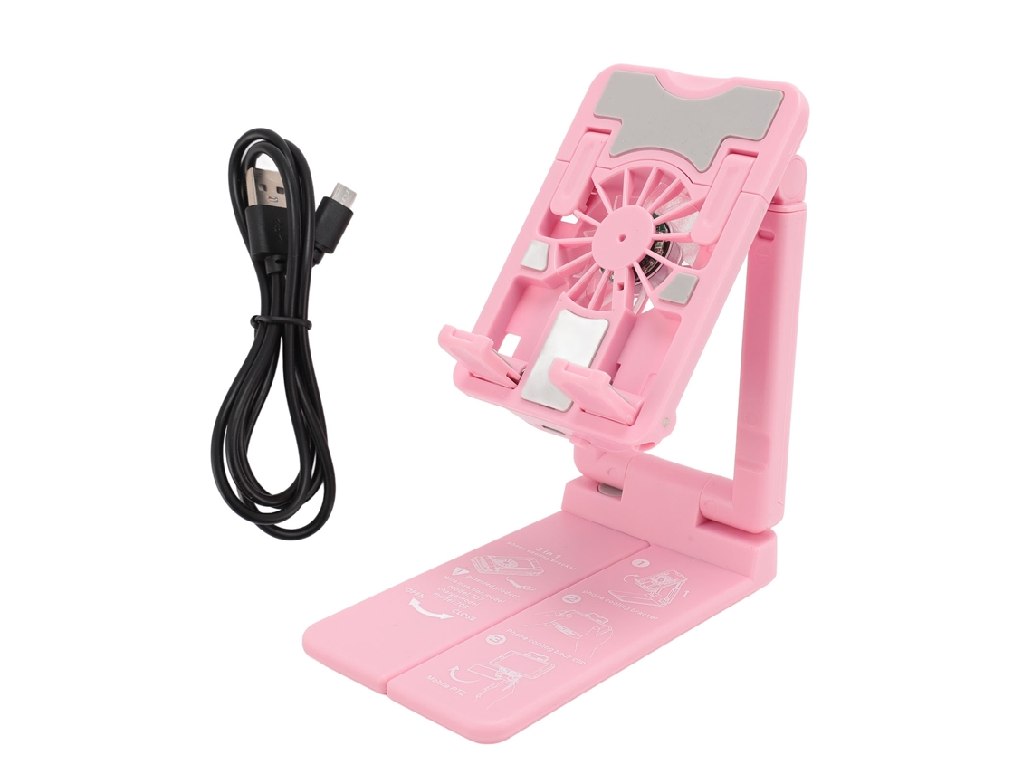 Suporte de mesa ajustável com resfriador para telefone EOOCOO