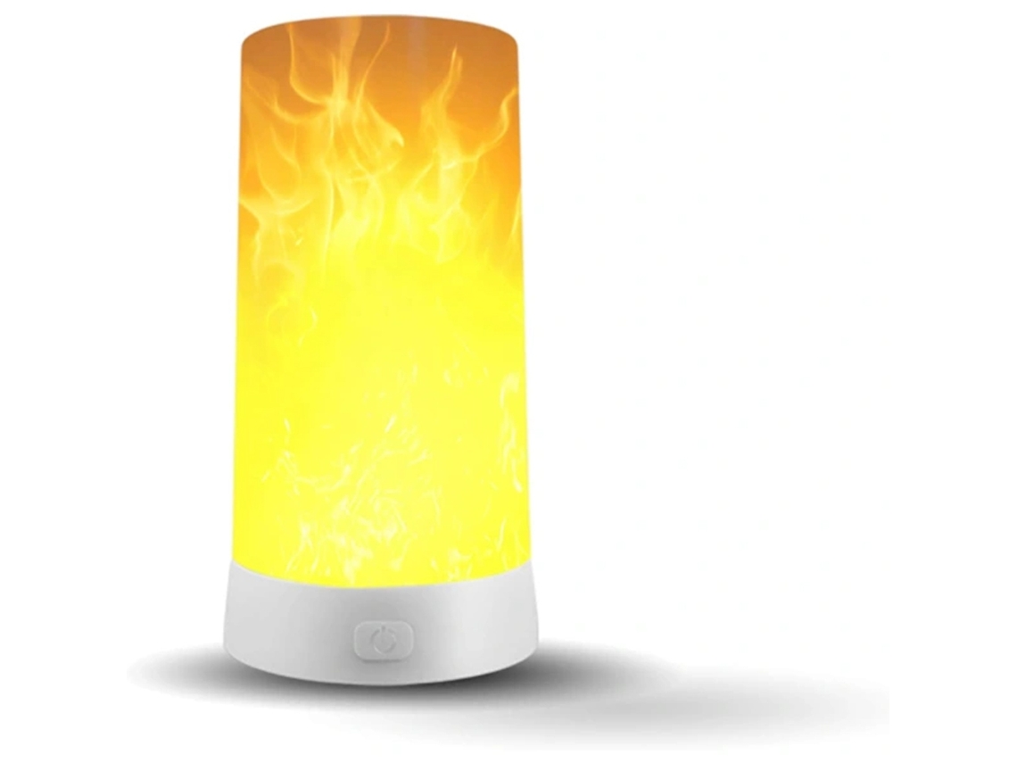 Lâmpada Led com Efeito de Chama, Luz Noturna Recarregável Via Usb com Efeito de Chama, À Prova D'água BRILVIBERA