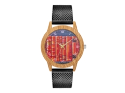 Reloj Analógico De Cuarzo Con Correa De Malla Para Mujer Y Hombre Zhoulianfa (negro)