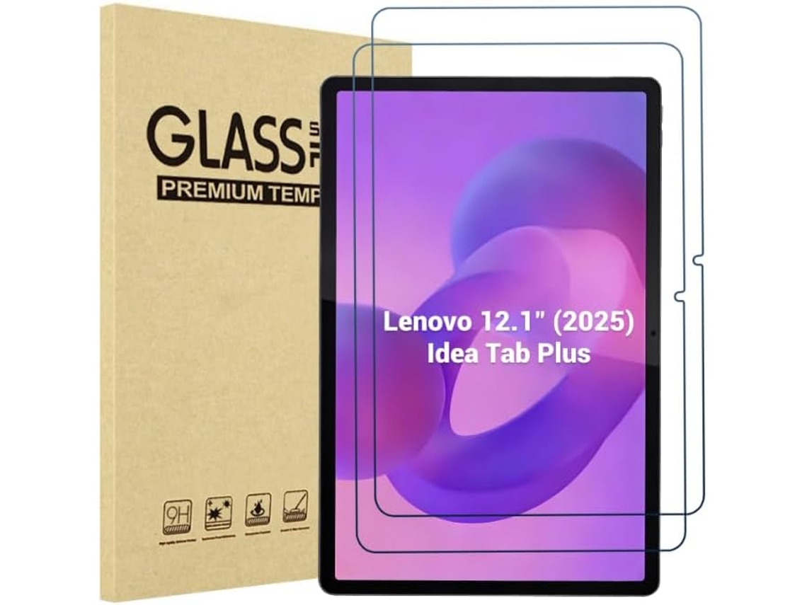 Película Vidro Temperado Kit 2 Unidades Compatível Com Lenovo Idea Tab Plus 12.1