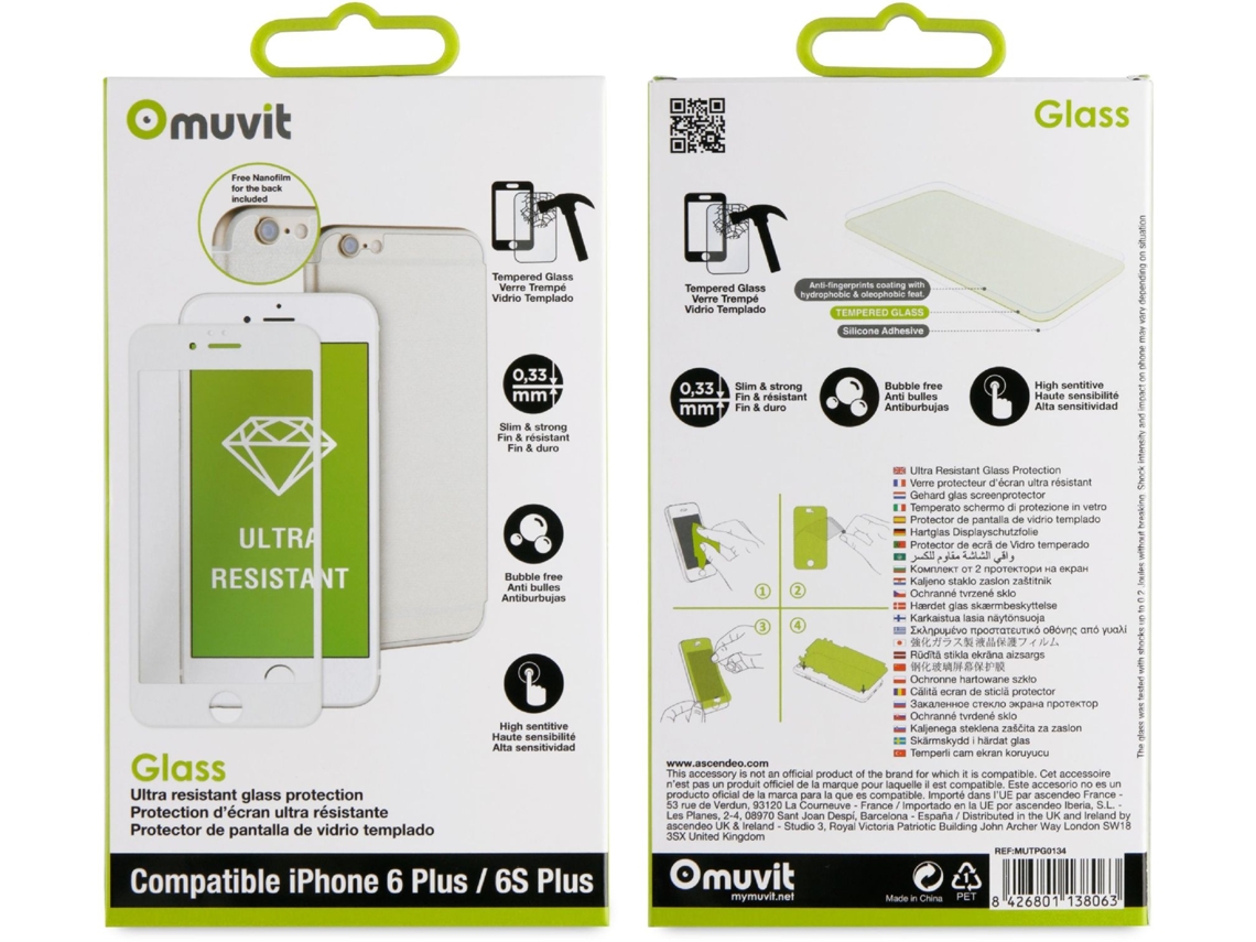 Pelicula de Vidro MUVIT iPhone 6«iPhone 6s Plus