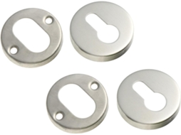 Mikikit Conjunto De 6-protetores Decorativos Para Fechadura Porta, Em Cromado, Para Ocultar A Fechadura