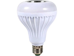 Lâmpada LED Bluetooth com sincronização RGB de alta fidelidade, mudança de cor e controle remoto de 24 teclas.
