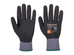 Luva Dermiflex Ultra Pro Nitrilo Areia / Preto / S Portwest