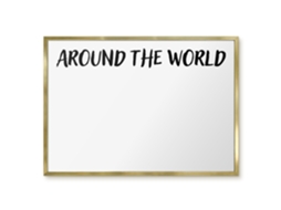 Magnetic Wall Board Around The World For The Office Espelharte (70x50 Cm)