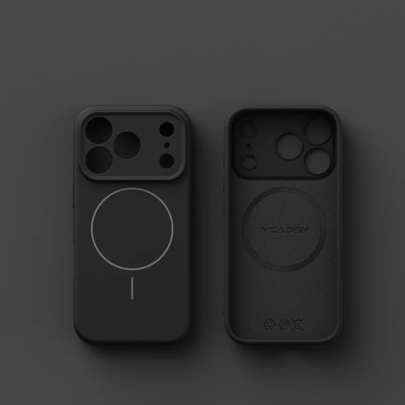 Capa De Silicone Líquido Para Iphone 15 Pro (preta), Compatível Com A Função Magnética Magsafe, Protege A Lente.