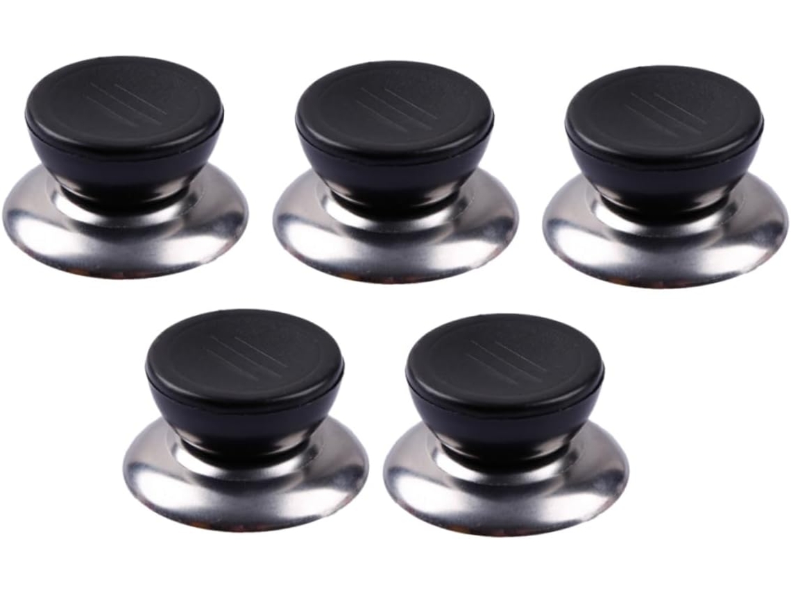 Conjunto De 5 Peças De Puxadores De Aço Inoxidável Resistentes Ao Calor Para Tampas De Panelas, Utensílios De Cozinha Pa Gokoco