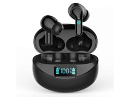 Fones De Ouvido Sem Fio Bluetooth V5.1 Com Visor Led De Energia E Estojo De Carregamento Integrado. Ly Ebike