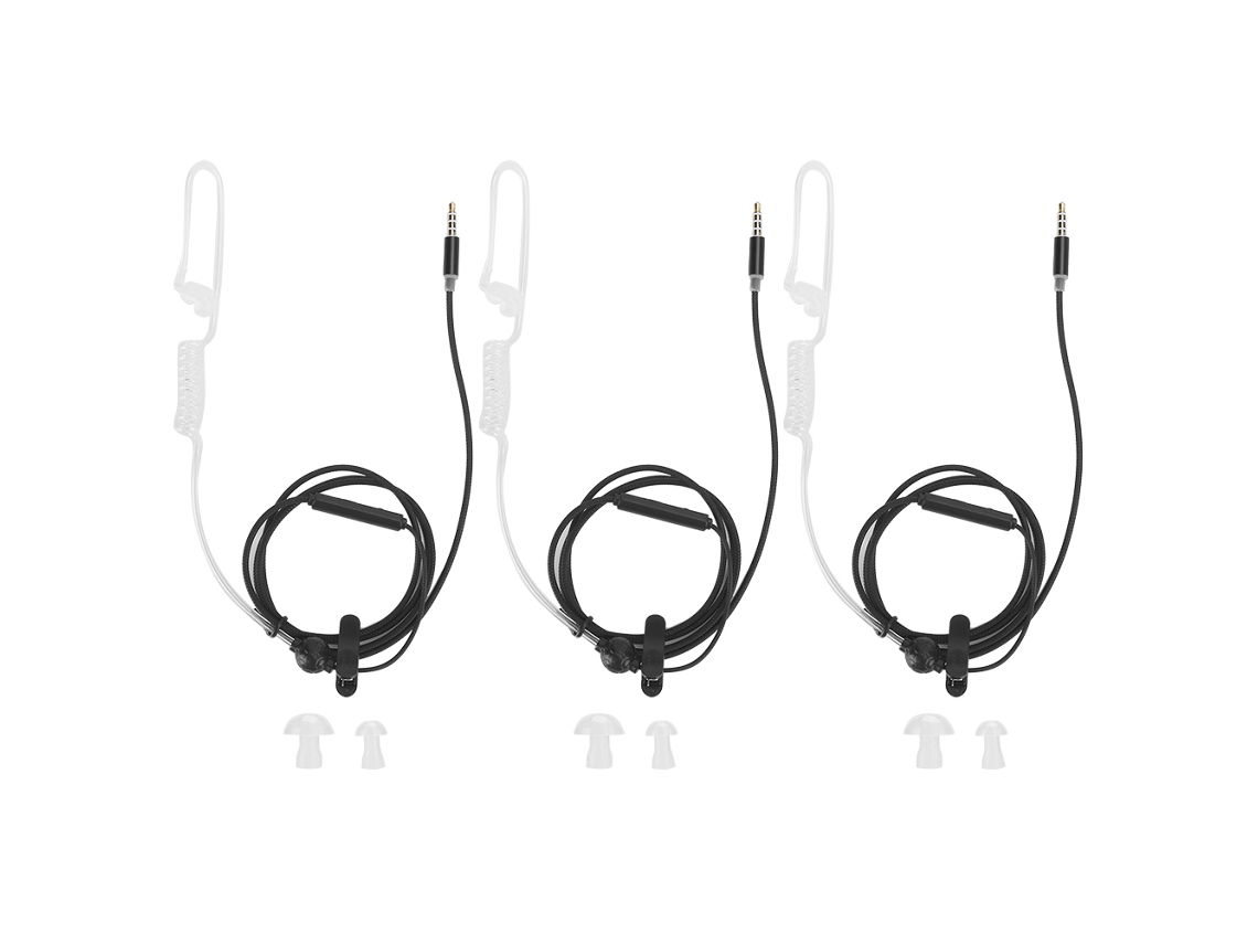 3 Conjuntos Fones De Ouvido Com Redução De Ruído Anti Radiação Controle Com Fio E Microfone Para Celular