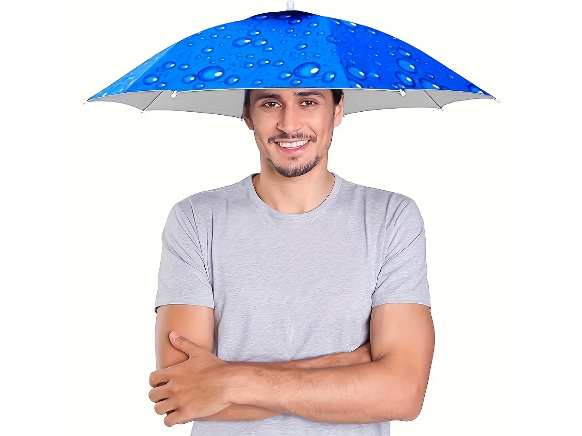 Chapéu Guarda chuva, Adequado para Acampar e Pescar com Faixa Elástica Proteção Uv, Multifunções, Moderno, Doméstico STELASPLEN