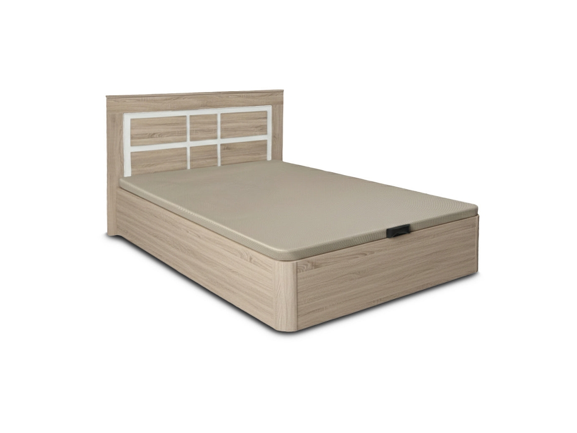 Conjunto De Cama Dobrável Com Arrumação Cambria De 150 Cm Cabeceira Kiara Cambria E Branca Saldosystocks