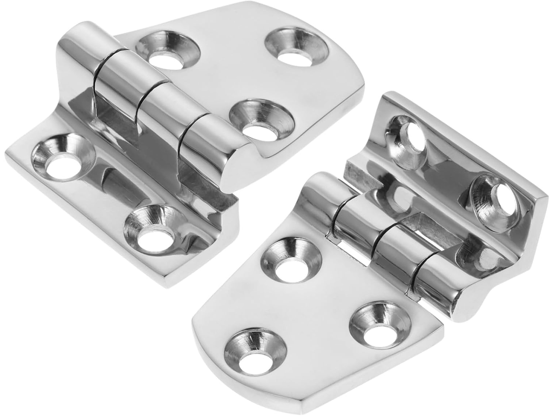 2 Dobradiças De Porta Reforçadas Em Aço Inoxidável Espessas Para