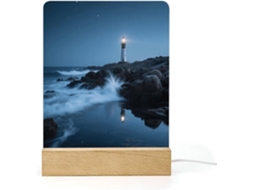 Luminária Noturna Led Com Design De Recifes Céu Estrelado, Luminária Noturna De Acrílico Com Base Banheiro
