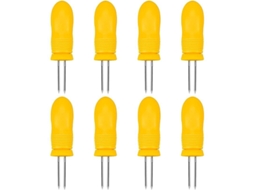 Espetos de Milho Inox 8pcs para Churrasco e Frutas S/MARCA
