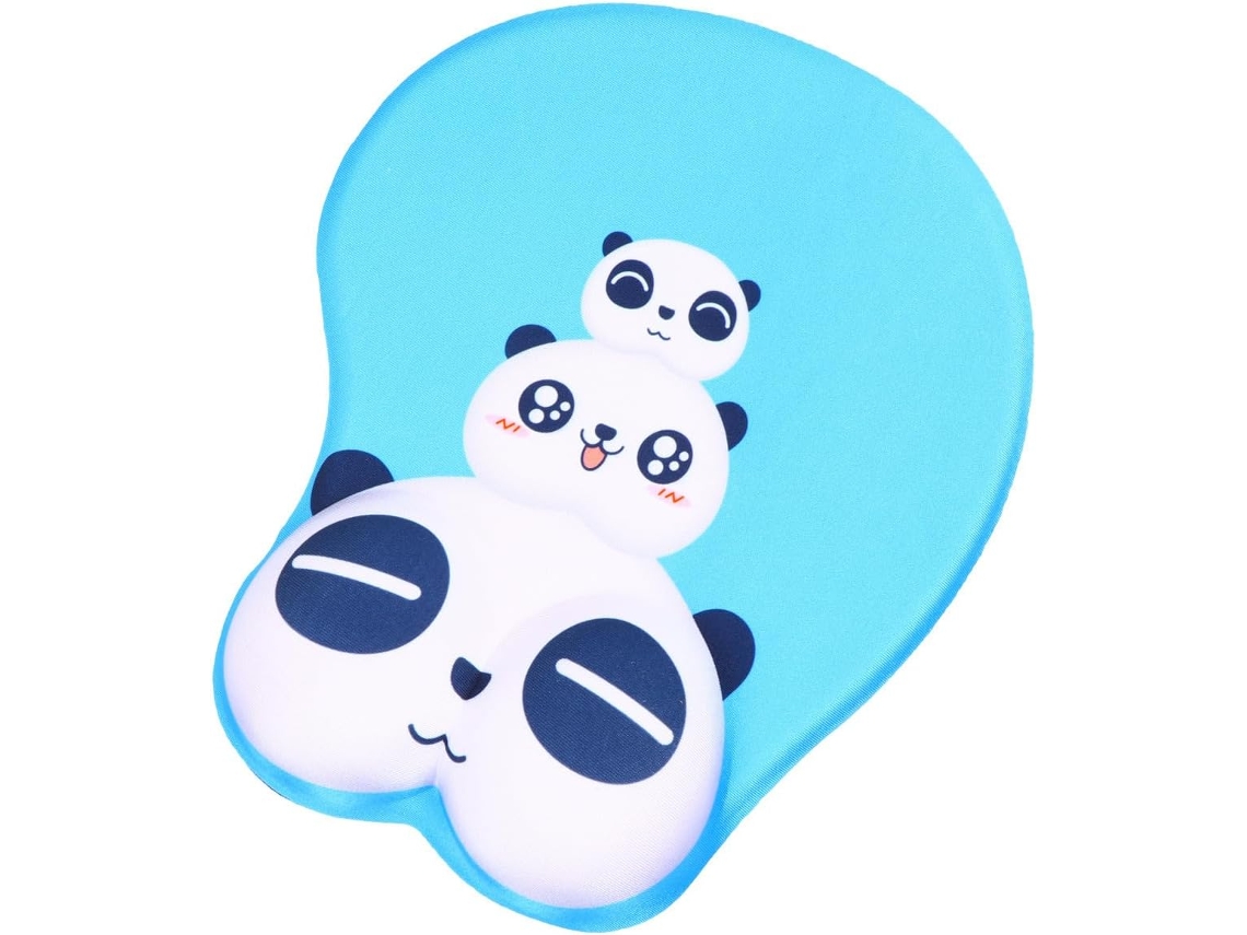 Mousepad Panda Com Apoio De Pulso Em Silicone E Design Antiderrapante.
