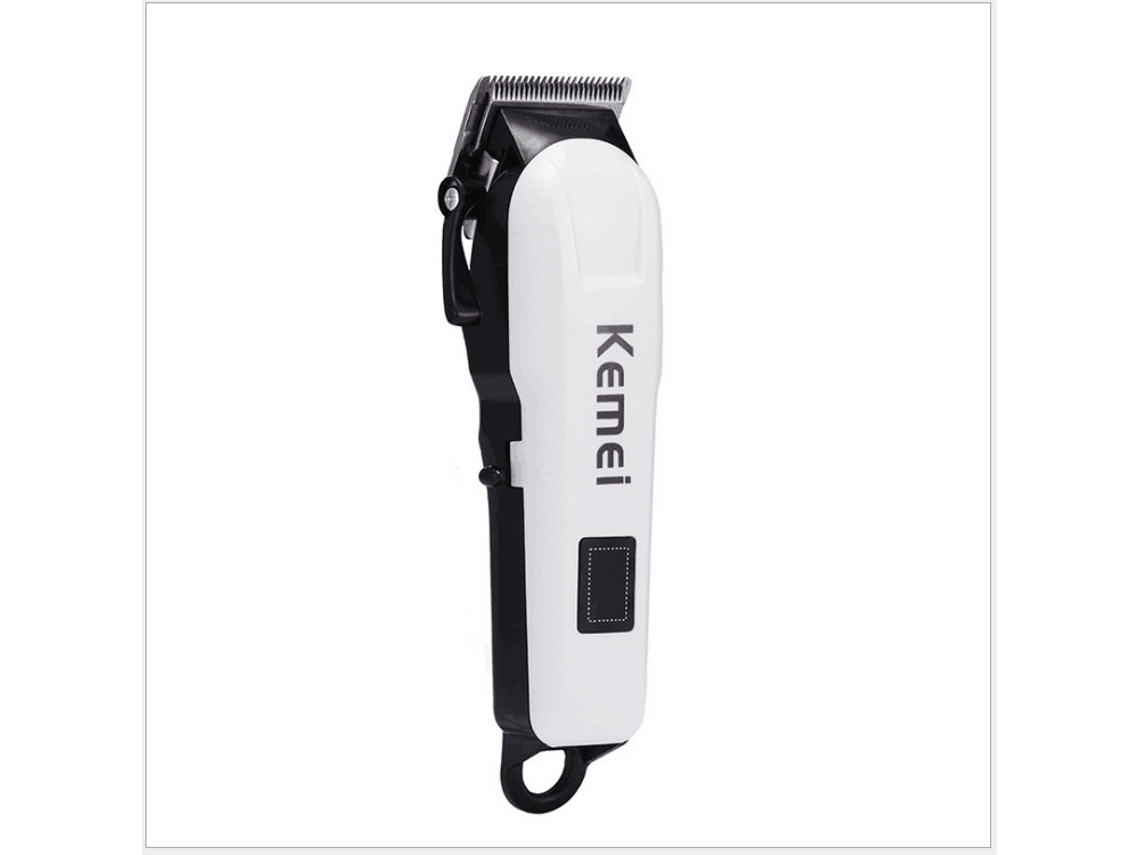 Máquina de cortar cabelo elétrica recarregável Kemei KM809A, venda direta da fábrica, luz dourada, atacado