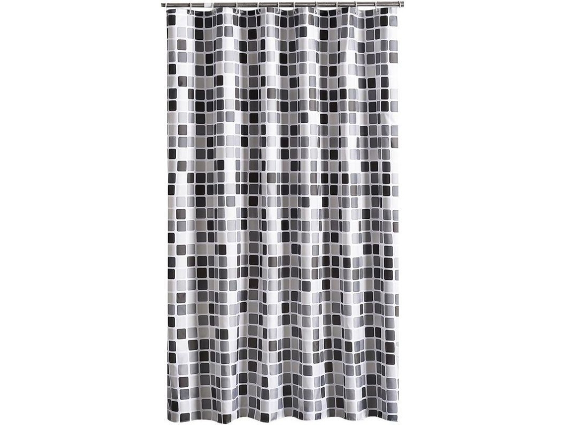 Cortina de chuveiro 200x220 cm, poliéster macio, antifúngica, antibacteriana, repelente à água, com belos padrões e ilhós de metal reforçado para banheiro.