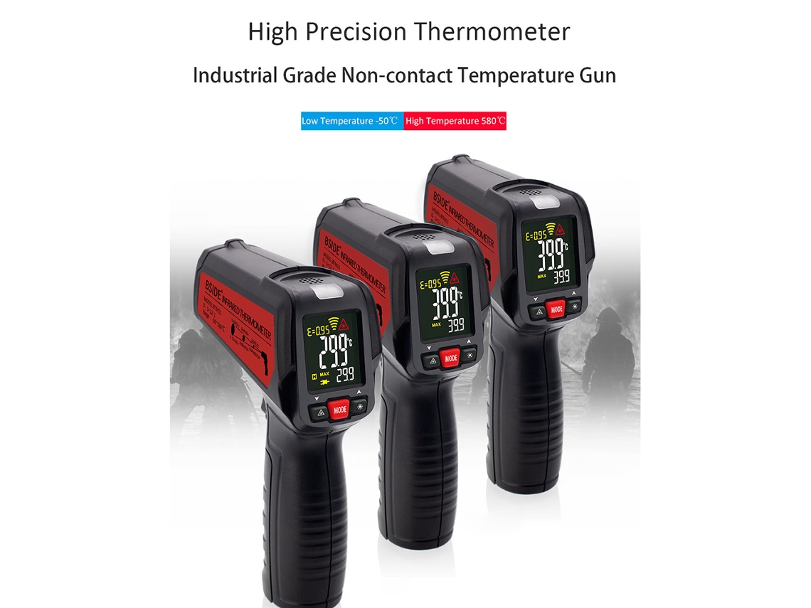 Termômetro Infravermelho Portátil A Laser Com Termopar Tipo K -50~580℃