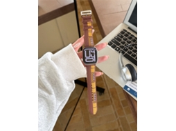 Pulseira Party Style Ultra Knit Jacquard Com Fivela De Pino Compatível Apple Iwatch S11 S10 42 44 45 46 49mm, Marrom
