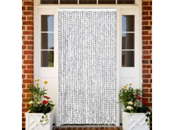 Vidaxl Cortina Anti-insetos 118x220cm Chenille Cinzento Claro E Escuro