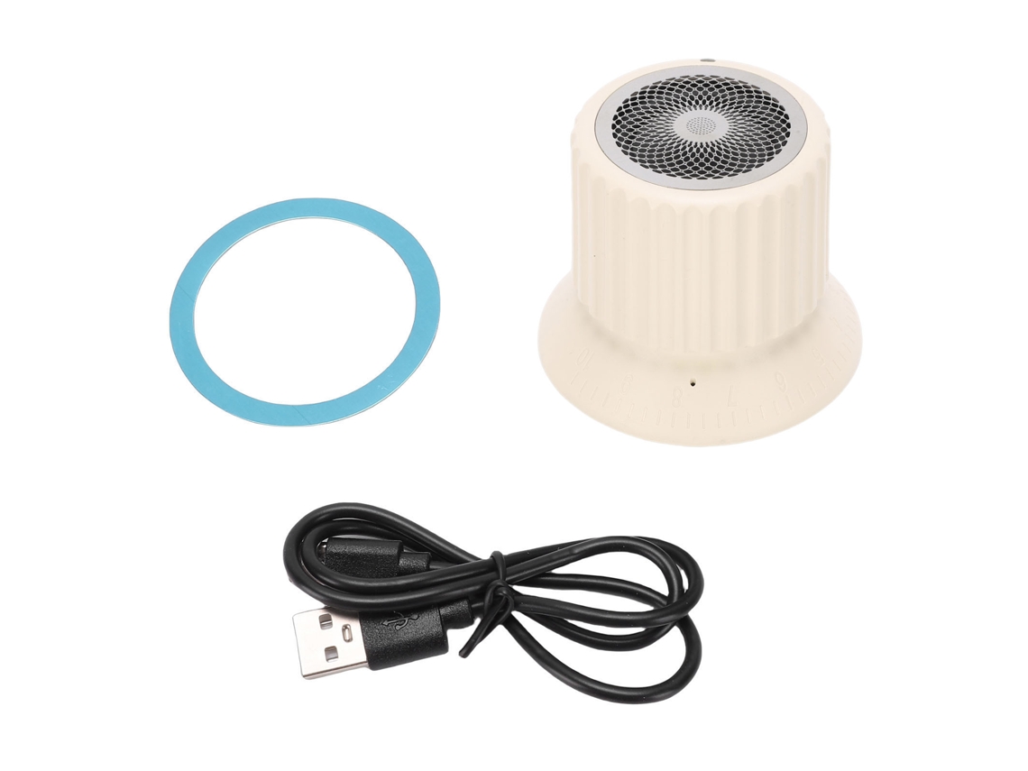 Coluna Bluetooth Coluna com Botão Magnético Bluetooth Áudio Portátil Sem Fio, Branco Off white EOOCOO (aspiração Magnética, Portátil Sem Fio)