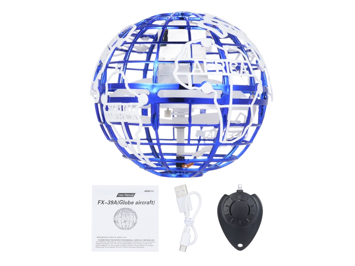 Bola Voadora, Aeromodelo Boomerang Com Luzes E Controle Remoto, Brinquedo Legal Para Meninos Meninas Adolescentes Azul