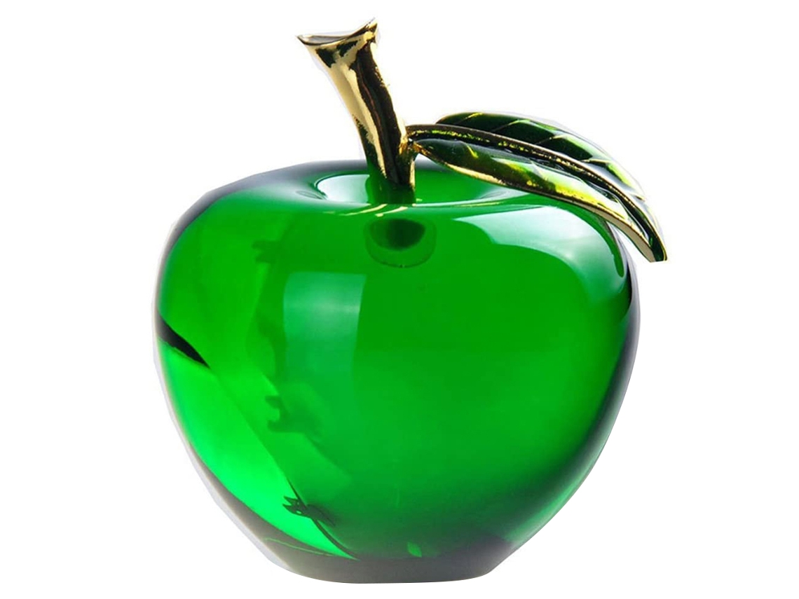 Ornamentos De Maçã De Cristal Para Decoração Doméstica E Escritório