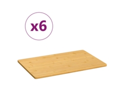 Breakfast Plate, Breakfast Plates Vidaxl Marrom Bambu (35 X 23 X 0.8 Cm)